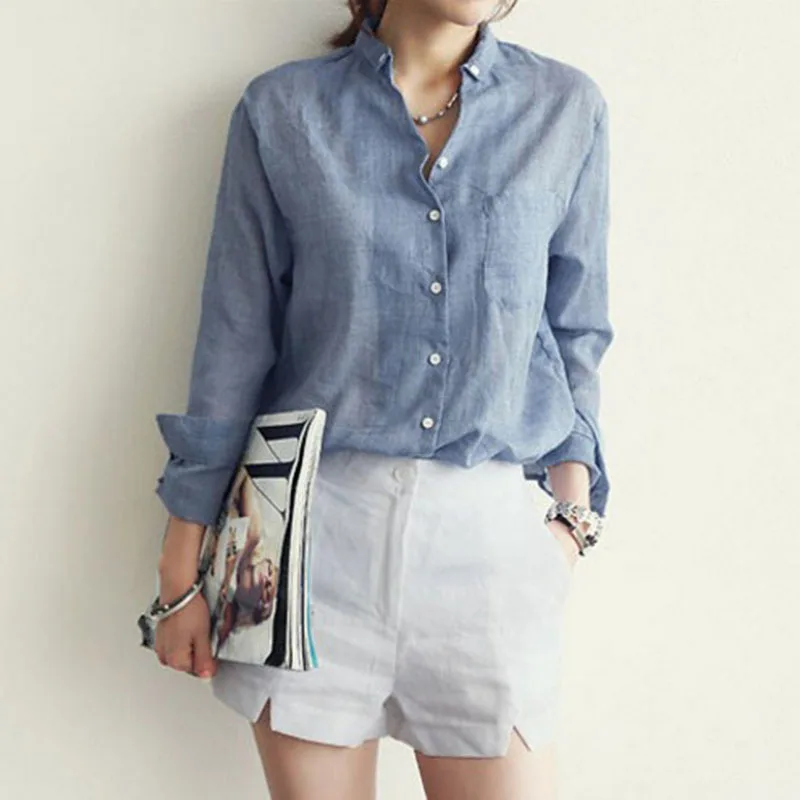 Korean-Style Solid Cotton Formal Shirt — Image 10