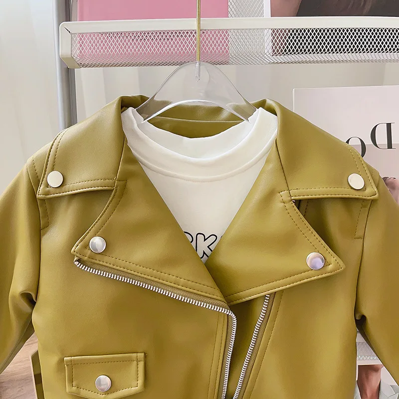 Girls' Leather Autumn Jacket — Image 5