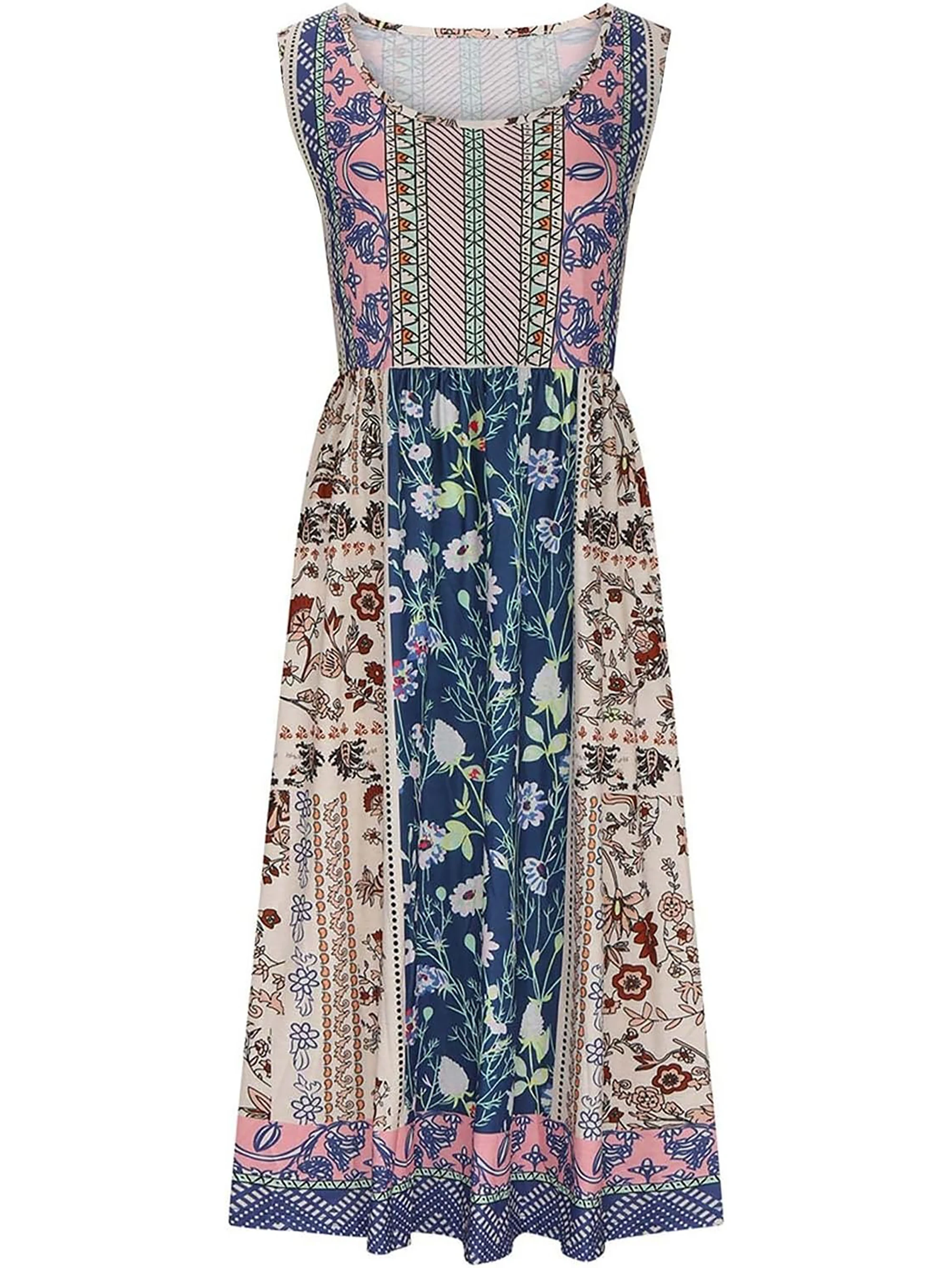 Boho Floral Sleeveless Summer Dress — Image 17