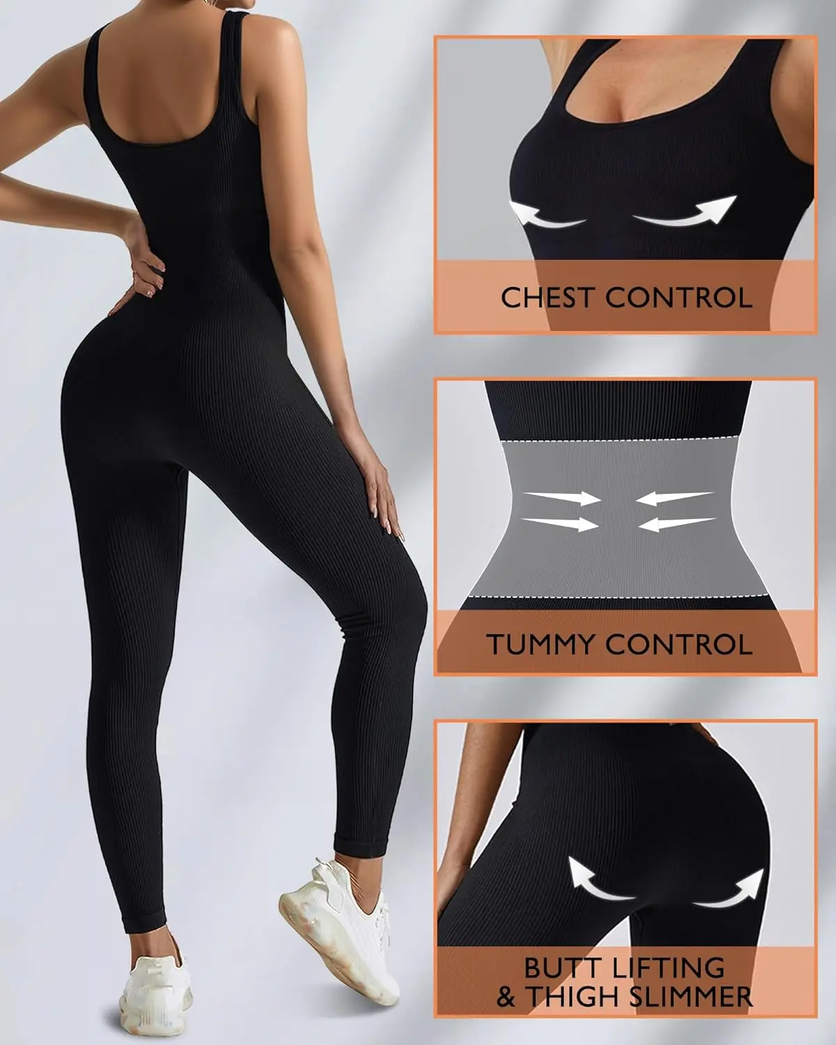 Slim-Fit Ribbed Jumpsuit — Image 5