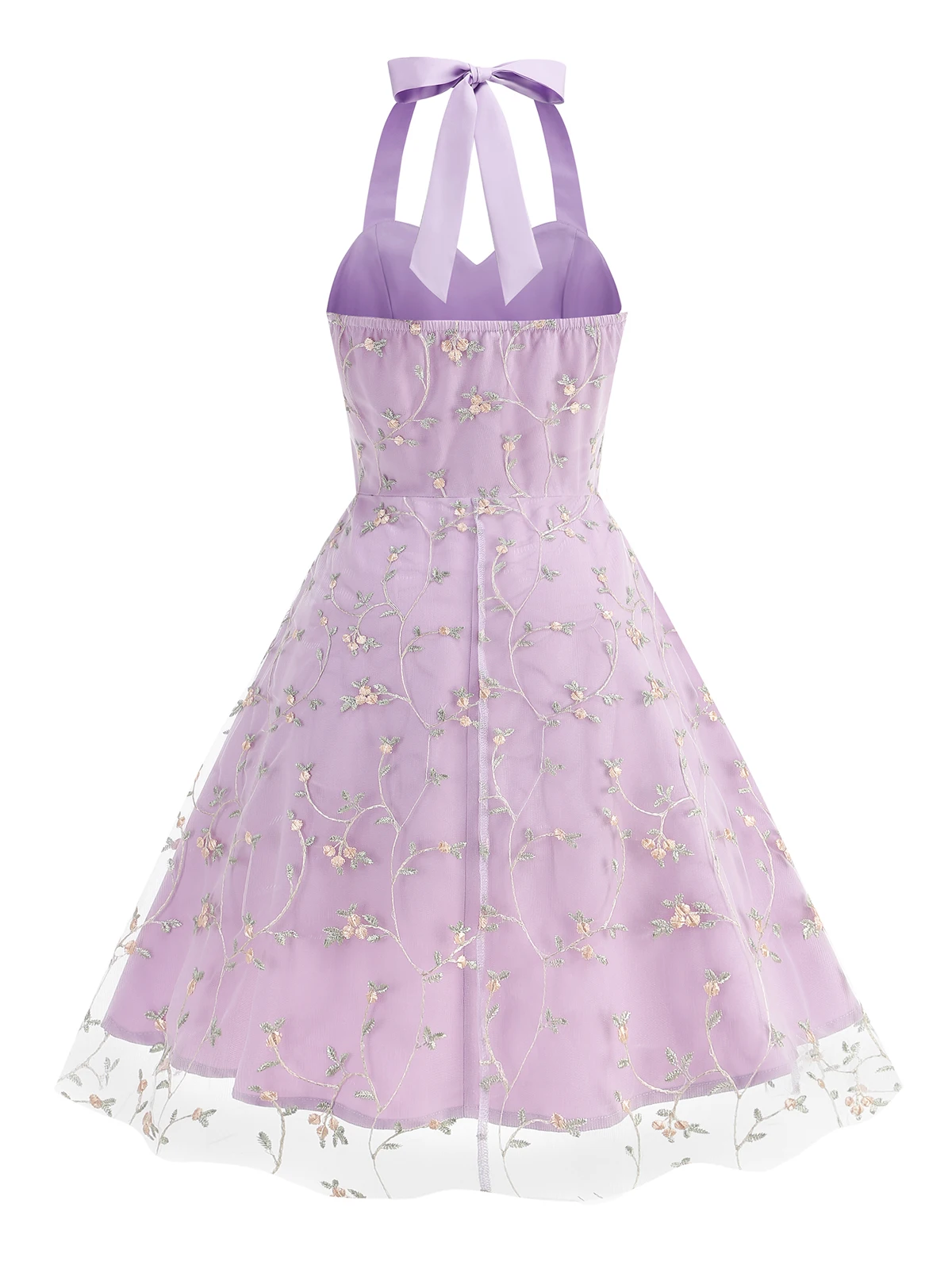 Vintage Halter Evening Dress — Image 13