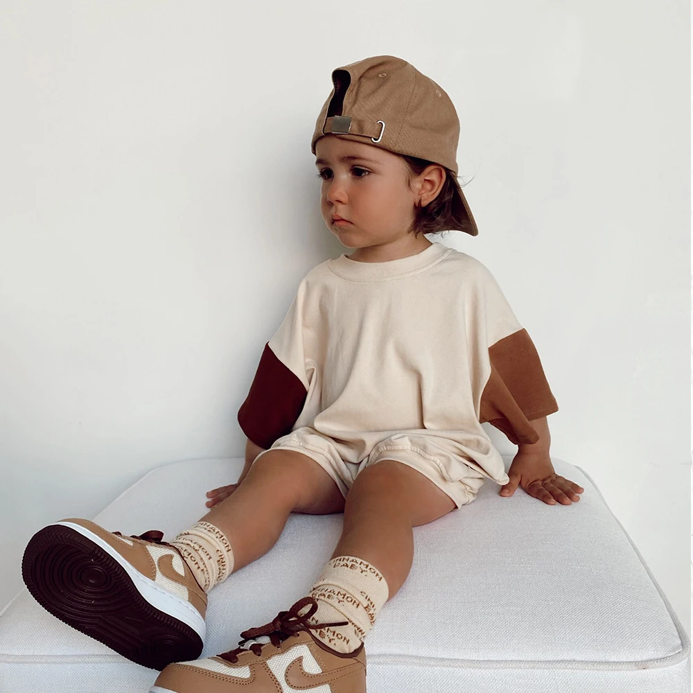 Newborn Cotton Short Sleeve Romper — Image 3