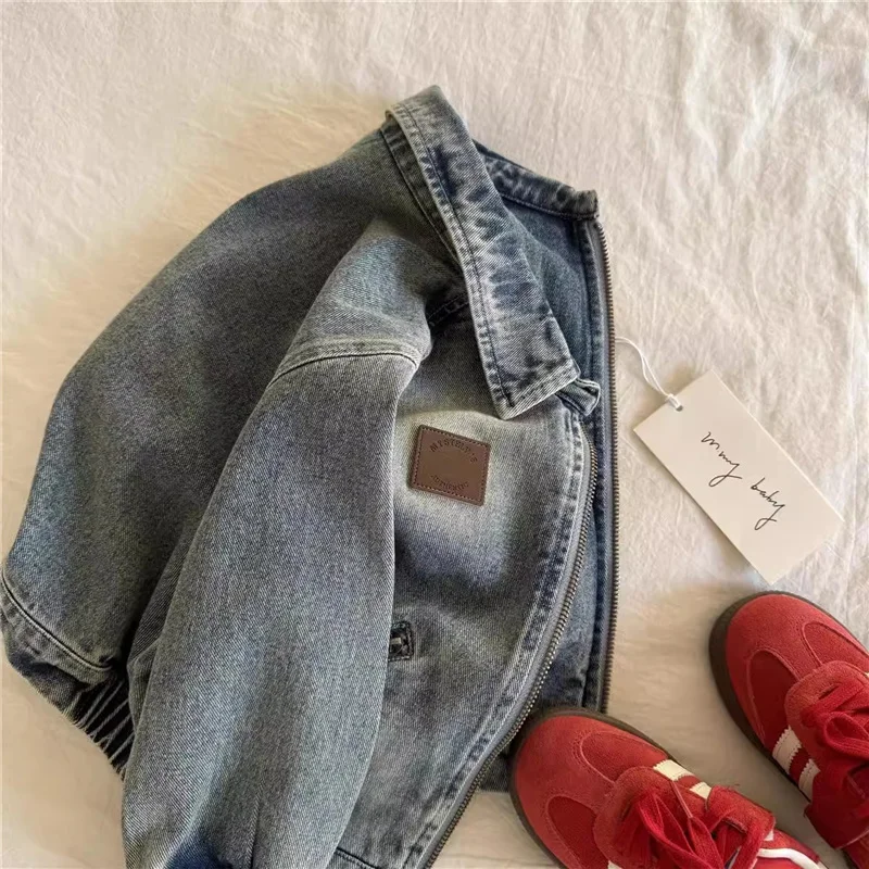 جاكيت أطفال جينز خريفي للأولاد — صورة 5
