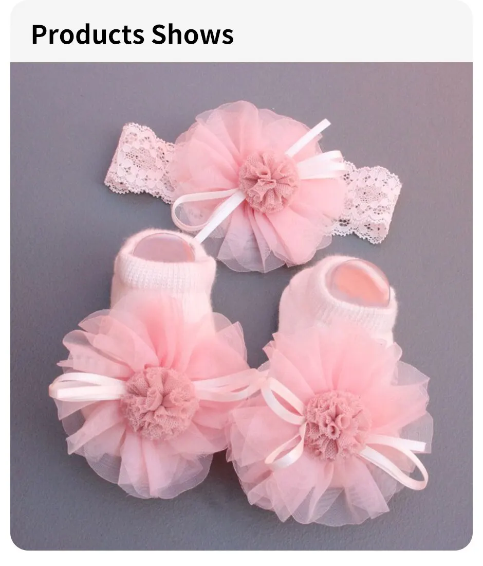 Newborn 2-Piece Lace Headband Set — Image 11