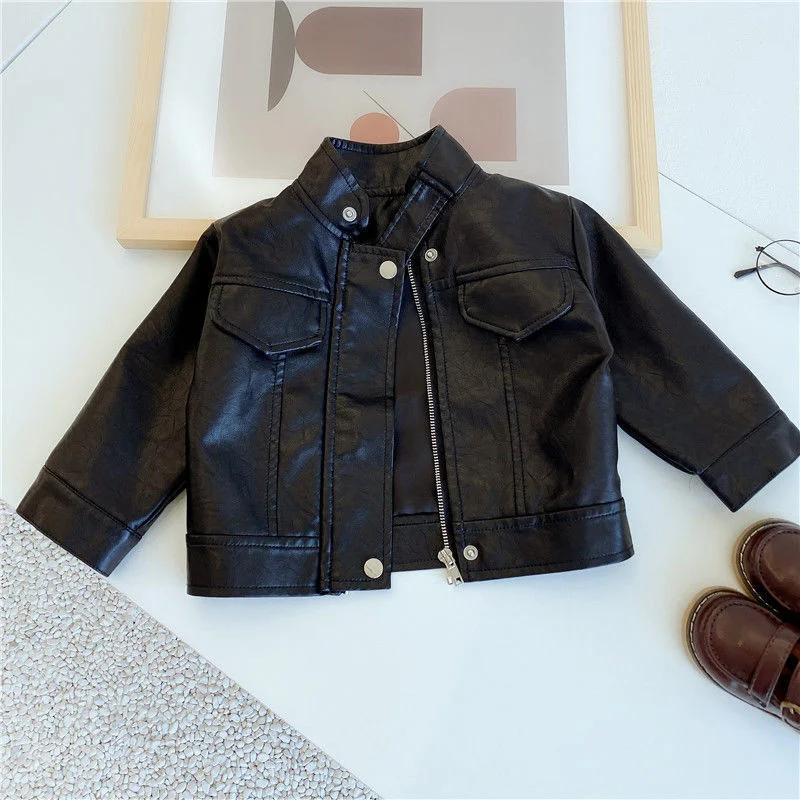 Girls' Leather Autumn Jacket — Image 34