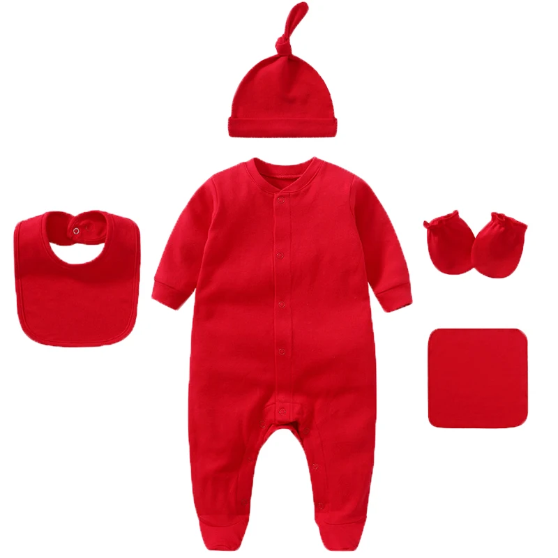 Baby 5-Piece Solid Cotton Set — Image 9