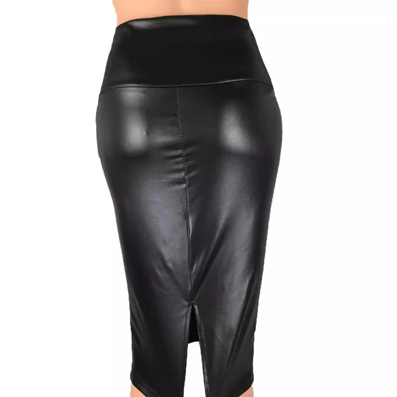 Leather High-Waisted Skirt — Image 2
