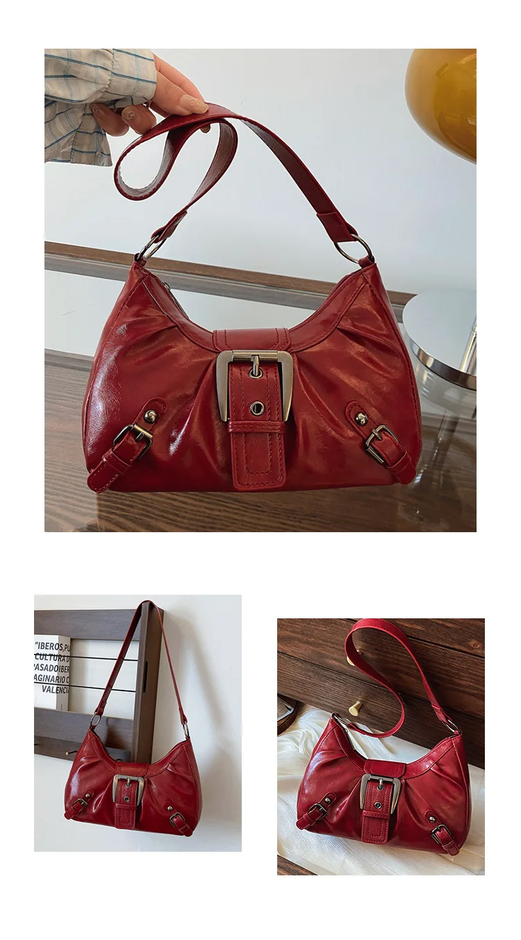 Retro Large-Capacity Pleated Bag — Image 9