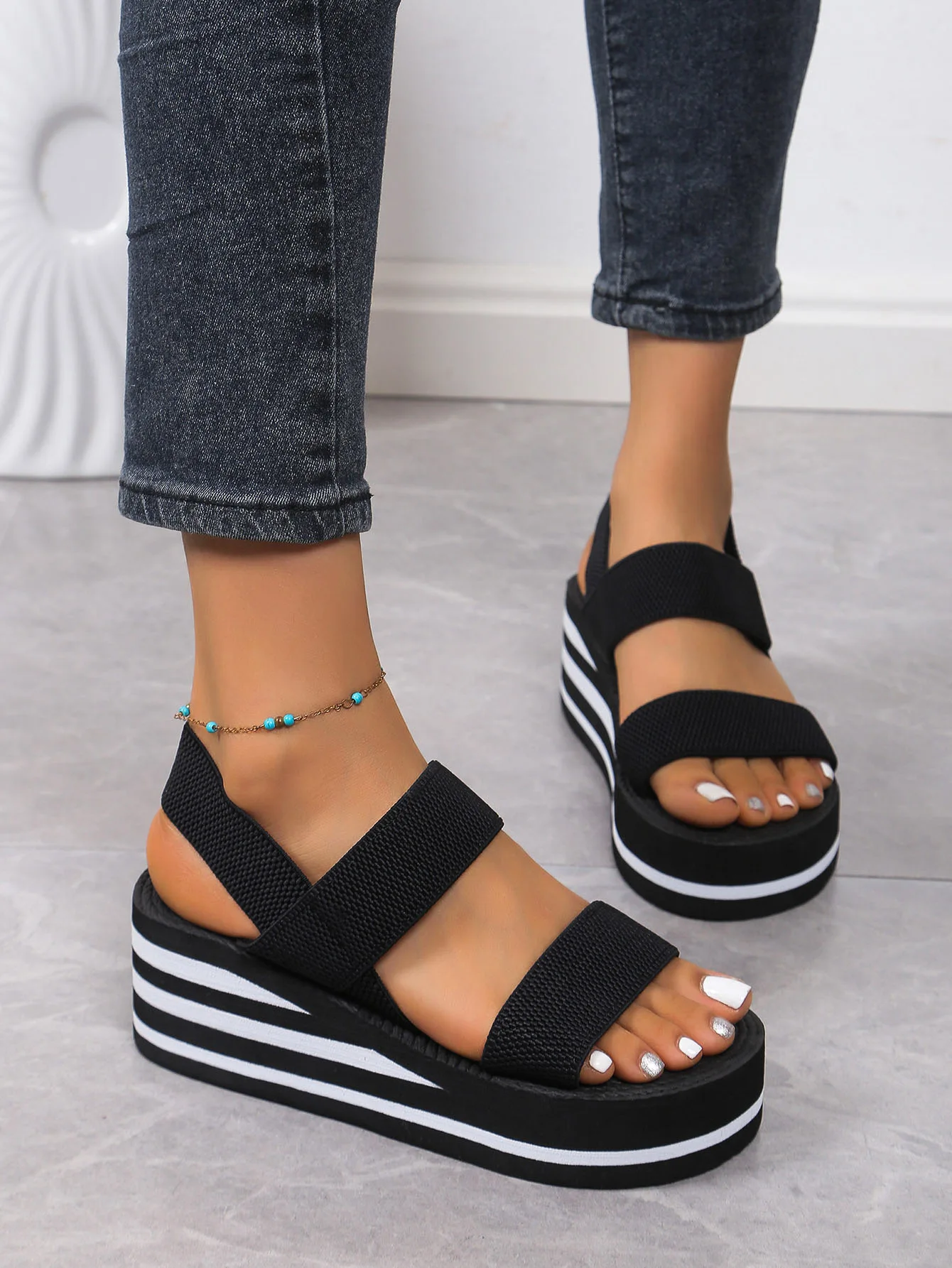 Thick Platform Open-Toe Sandals — Image 11