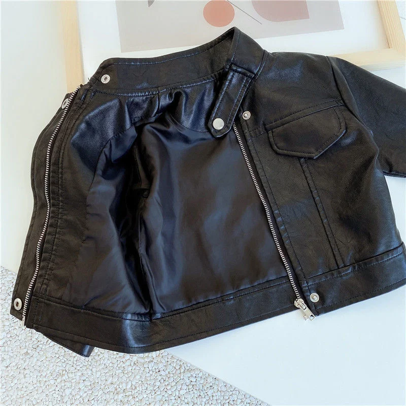 Girls' Leather Autumn Jacket — Image 35