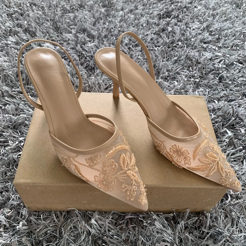 Embroidered High Heels — Image 7