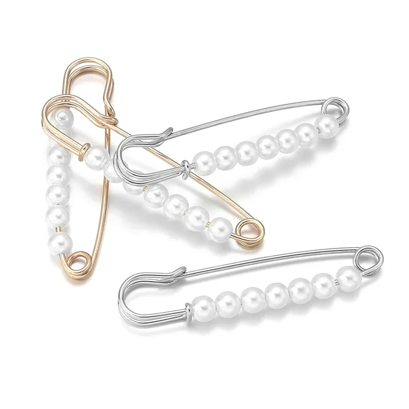 2-Piece Pearl Brooch with Buckle