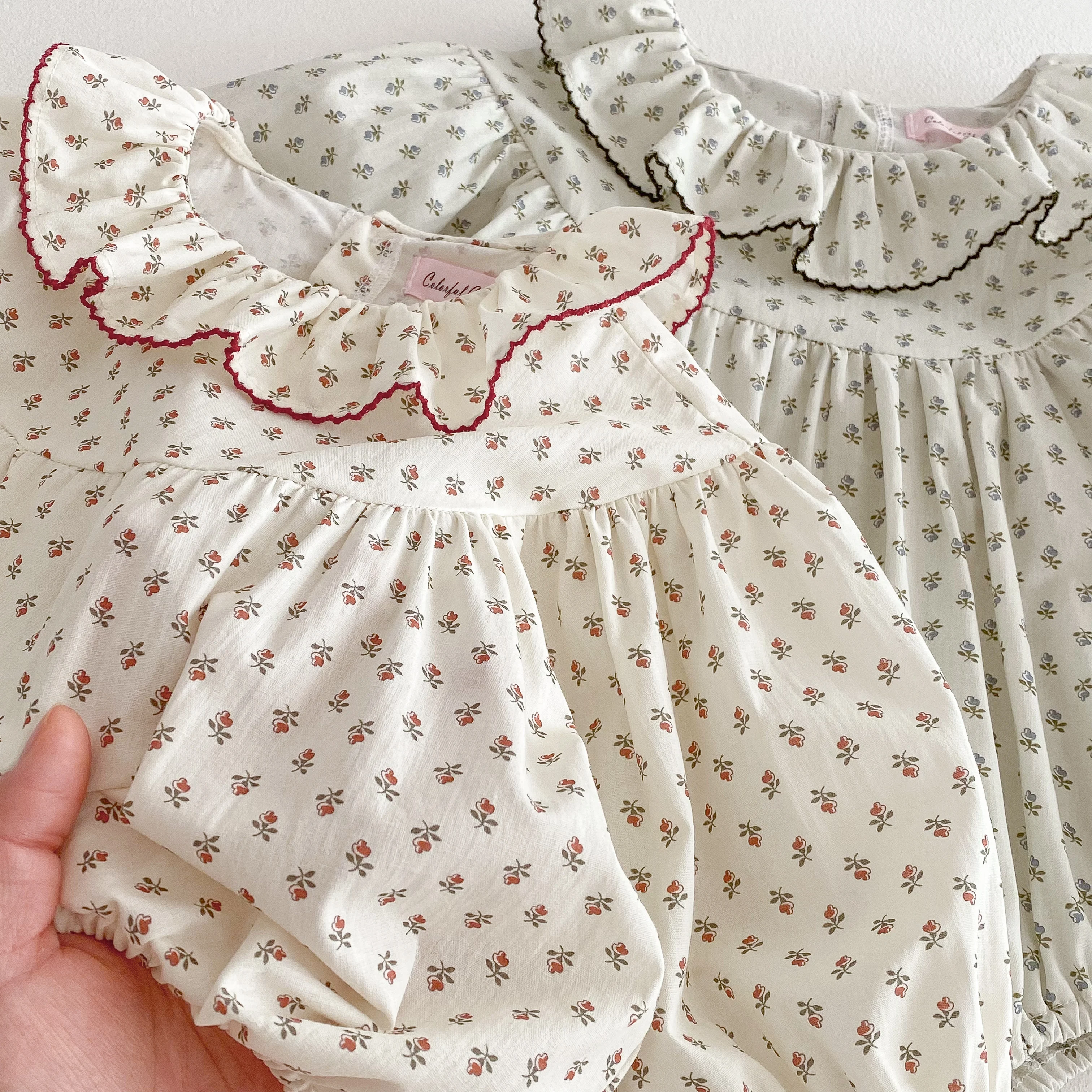 Baby Floral Long Sleeve Romper — Image 4