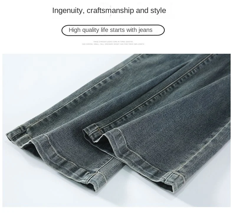 Casual Denim High-Waisted Pants — Image 8