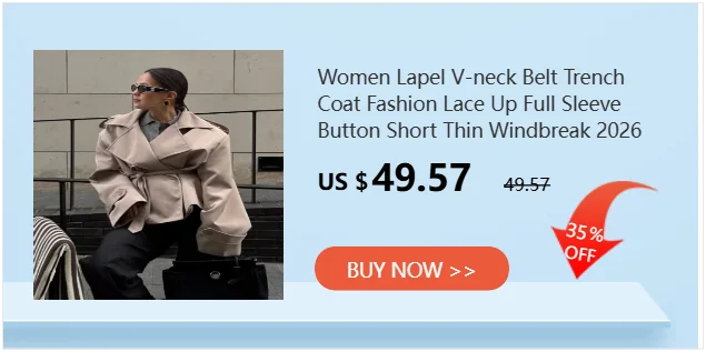 Lace-Up V-Neck Trench Coat — Image 18