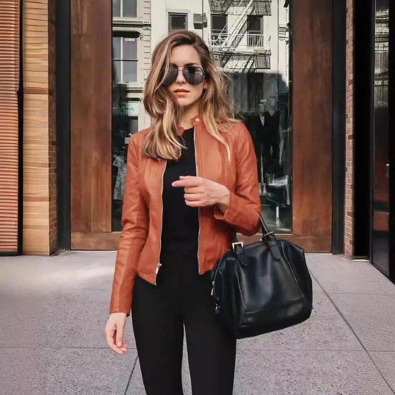 Vintage Leather Autumn Jacket — Image 15
